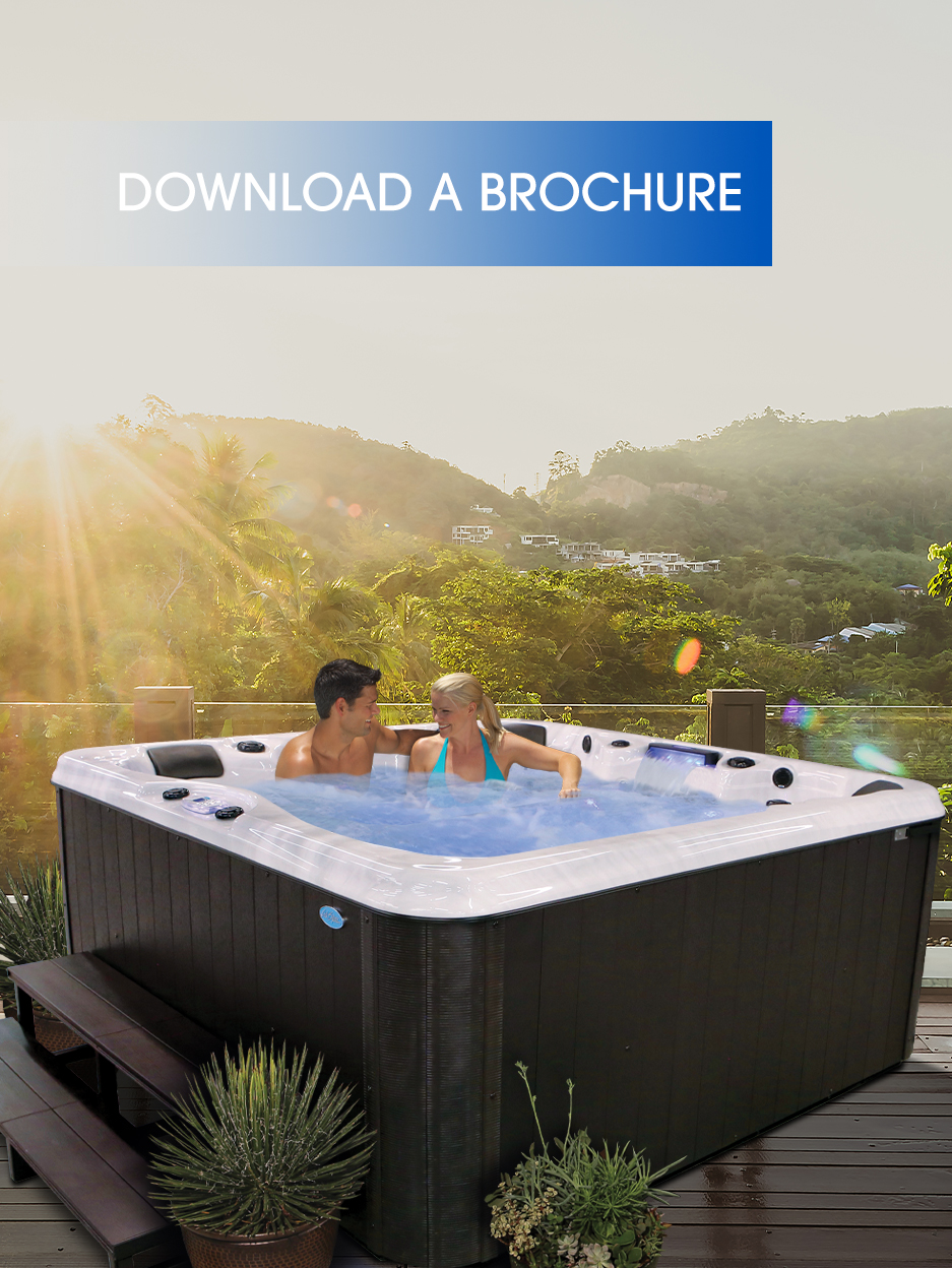 Calspas hot tub being used in a family setting